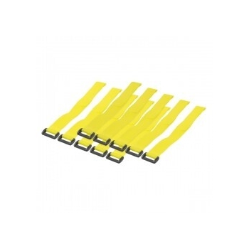 LOGILINK - Organizator cabluri cu banda velcro, galben