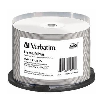 Verbatim DVD-R [ spindle 50 | 4.7GB | 16x | pentru imprimare wide ]