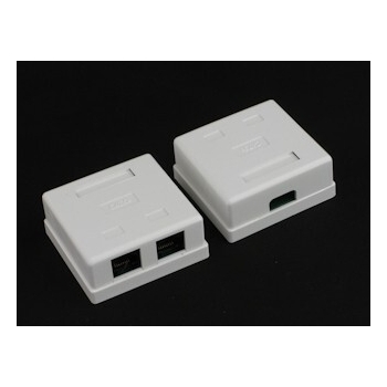 Netrack complete wall outlet 2xRJ45 8p8c UTP Cat5e LSA