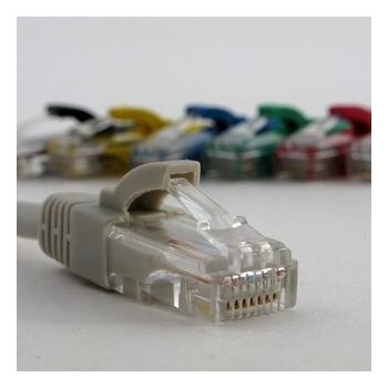 Netrack patch cable RJ45, snagless boot, Cat 5e UTP, 1m grey