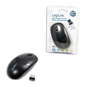 Mouse Wireless LogiLink Laser 3 butoane 1000dpi USB black ID0069