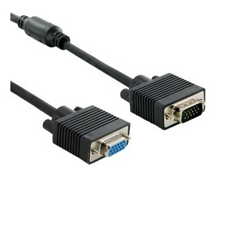 4World Cablu monitor extensie VGA/SVGA, D-Sub 15 M/F, 1.8 m, ferita
