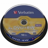 Verbatim DVD+RW [ 4.7GB, 4x, spindle, 10 bucati ]