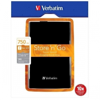 Verbatim hard disk Store 'n' Go USB 3.0 portabil 2,5'' 750 GB, extern, negru