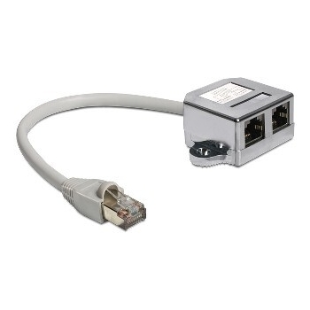 Delock RJ45 Port Doubler 1 x RJ45 plug > 2 x RJ45 jacks (2 x Ethernet