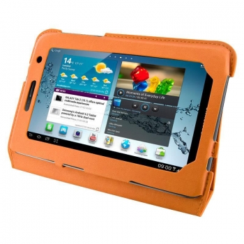 4World husa cu suport pt Galaxy Tab 2, Ultra Slim, 7'', portocalie
