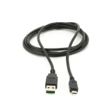 Gembird double-sided USB 2.0 AM to Micro-USB cable, 1 m, black