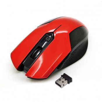 Mouse Wireless Vakoss Optic 6 butoane 1600dpi USB black red TM-651UR