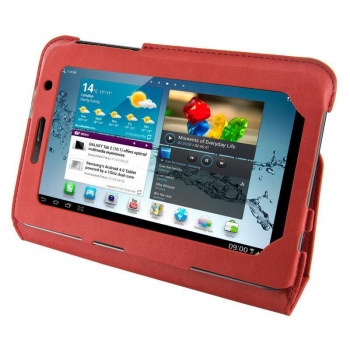 4World husa cu suport pt Galaxy Tab 2, Ultra Slim, 7'', rosie