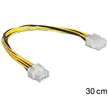 Delock Cable Power 8 pin EPS Extension male > female, 30cm