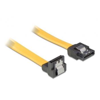 Delock cable SATA 70cm down/straight metal yellow
