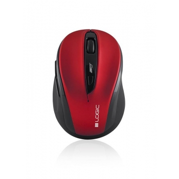 Mouse Wireless Logic LM-25 Optic 6 butoane 1000dpi USB Red M-LC-LM25-RED