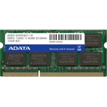 Memorie RAM Laptop SO-DIMM ADATA 8GB DDR3 1600MHz CL11 Retail ADDS1600W8G11-R