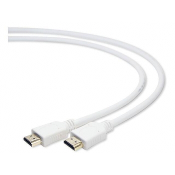 Gembird HDMI V1.4 male-male cable with gold-plated connectors 1m, white