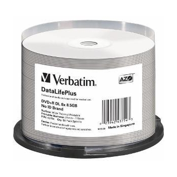 Verbatim DVD+R DL [ spindle 50 | 8,5GB | 8x | WIDE THERMAL PRINTABLE ]