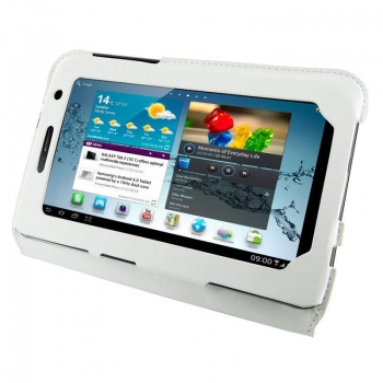 4World husa cu suport pt Galaxy Tab 2, Ultra Slim, 7'', alba