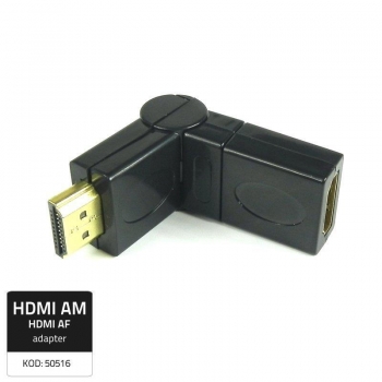 Qoltec Adapter HDMI Male/ HDMI Female (angle/rotary)