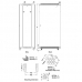 Rack Server Xcab XCAB-32U8080S 32U 19" 800x800mm , usa fata sticla securizata, usa spate metal plin, negru
