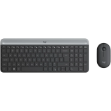 Kit tastatura + mouse wireless Logitech MK470, Slim, Negru Grafit 920-009204