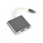 Adaptor Gembird, USB Tip C- USB 3.0 + HDMI, Space Grey A-CM-HDMIF-02-SG