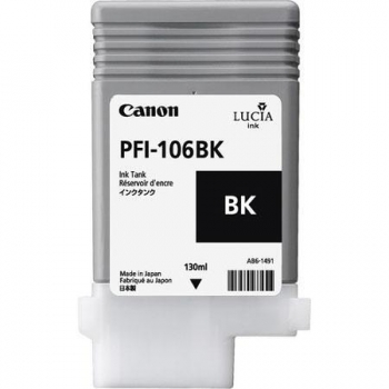 Pigment Ink Tank Canon PFI-106BK Black 130ml for iPF6400, iPF6450 CF6621B001AA