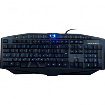 Tastatura NEWMEN GL-600 Gaming iluminare LED albastra 14 taste multimedia USB KB-2000