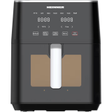 Friteuza cu aer cald Heinner cyclonefry cook, 1500-1800w, capacitate 7l, display digital cu control touch, termostat reglabil 40-200 grade, Negru, HAF-M7BK1800 