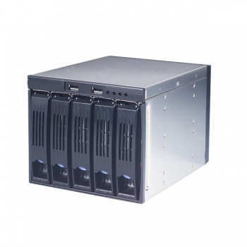 Storage kit, transforma 3x5,25" bay in 5x3,5"hot swap HDD bay SAS/SATAII 6Gb/s. Power on/off. Overheat/Fan failure and HDD failure, Alarm Mute, 2xUSB2,0