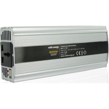 Whitenergy invertor DC/AC de la 12V DC la 230V AC 800W, USB