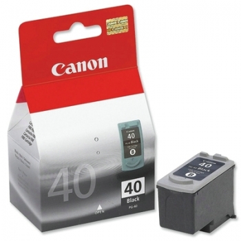 Cartus Cerneala Canon PG-40 Black 195 Pagini for Canon Pixma IP1200, IP1300, IP1600, IP1700, IP1800, IP1900, IP2500, IP2600, MP190, MP210, MP220, IP2200, MP150, MP160, MP170, MP180, MP450, MP460 BS0615B001AA