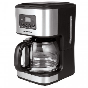 Cafetiera digitala Heinner HCM-D915, 900W, 1.5L, Timer, LCD, Negru-Inox