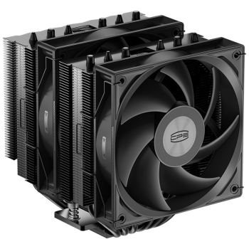 Cooler CPU PCCooler RT620 soket Intel si AMD, racire cu aer, ventilatoare 2 x 120mm, 500 - 2200 rpm, 6 heatpipes, inaltime 157mm, dual tower, black RT620 BK