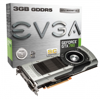 Placa Video EVGA nVidia GeForce GTX 780 SuperClocked 3GB GDDR5 384bit PCI-E x16 3.0 HDMI 2x DVI DisplayPort 03G-P4-2783-KR