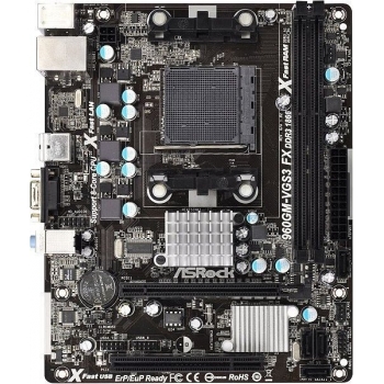 Placa de baza ASRock 960GM-VGS3 FX Socket AM3+ Chipset AMD 760G+SB710 2xDIMM DDR3 1x PCI-E x16 2.0 1x PCI VGA MicroATX Bulk