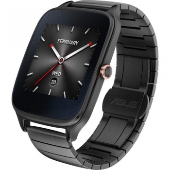 Ceas SmartWatch Asus ZenWatch 2 Curea Metalica Neagra + Curea Silicon Maro WI501Q 
