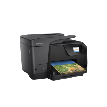 Officejet Pro 8710 e-All-in-One; Printer, Fax, Scanner, Copier, Web, A4, print (ISO speed): max 22ppm a/n, 18ppm color, max 4800x1200dpi, HP PCL 3 GUI, HP PCL 3 Enhanced, 128 MB RAM, duplex print/copy, borderless printing A4, CGD touchscreen 6.73cm, tava