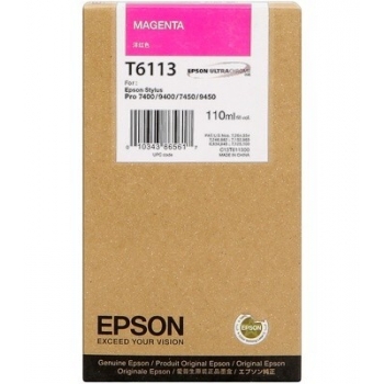 Cartus Cerneala Epson T6113 Magenta 110ml for Stylus Pro 7400, 7450, 9400, 9450 C13T611300