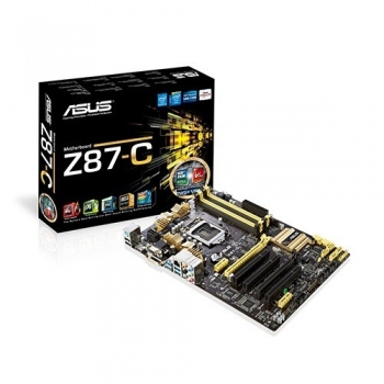 Placa de baza Asus Z87-C Socket 1150 Chipset Intel Z87 4x DIMM DDR3 1x PCI-E x16 3.0 1x PCI-E x16 2.0 2x PCI-E x1 3x PCI HDMI DVI VGA 4x USB 3.0 ATX
