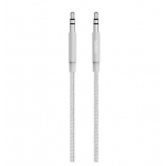 Belkin 1.2m 3.5mm Premium Braided Audio Cable -Jack to Jack Silver