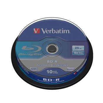 VERBATIM BD-R SL 6X 25GB 10PK SPINDLE
