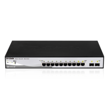 Switch PoE D-Link DGS-1210-10P 8xRJ-45 10/100/1000Mbps PoE + 2xCombo SFP 
