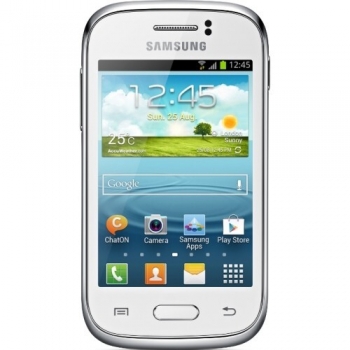 Telefon Mobil Samsung Galaxy Young S6310 White 3.27" 320 x 480 Cortex A5 1GHz memorie interna 4GB Camera Foto 3.15MPx Android 4.1 SAMS6310WH
