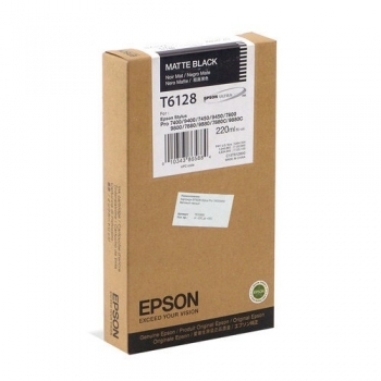 Cartus Cerneala Epson T6128 Matte Black 220ml for Stylus Pro 7400, 7800, 9400, 9800 C13T612800