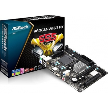 Placa de baza ASRock 960GM-VGS3 FX Socket AM3+ AMD 760G+SB710 2x DDR3 VGA mATX