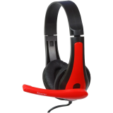 Casti Spacer SPK-507 cu microfon si control de volum red-black