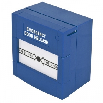 Buton aplicabil din plastic ABK-90RE pentru iesire de urgenta Functionare: normal inchis/normal deschis albastra, nu necesita sticla, revenire cu cheie