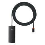 HUB Baseus Lite WKQX030501, Cablu USB Type-C, 2m, negru