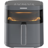 Friteuza cu aer cald Heinner, 1700w, capacitate cos 5.7l, display digital, termostat reglabil 80-200 grade, Gri antracit, HAF-B6GRY17LG  