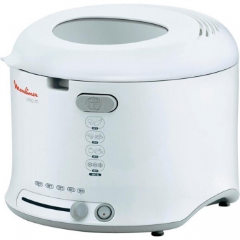 Friteuza Moulinex AF1231 1800W 800 g cartofi prajiti capacitate ulei: 1.8 l, bol fix, filtru metalic anti-miros, invelis termorezistent, alb