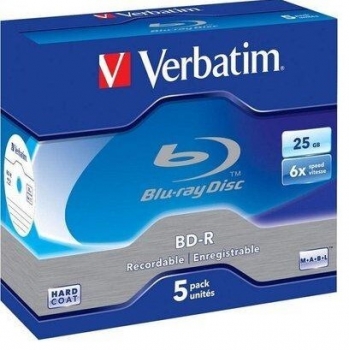 VERBATIM 43836 BD-R SL DL 25GB 6X JC